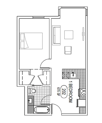 Floor plan 1 Bedroom