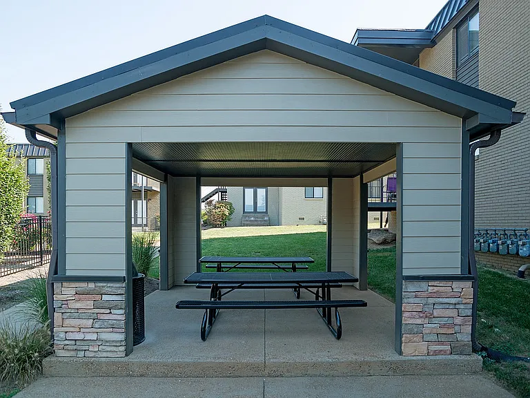 Relax and enjoy community gatherings at this charming pavilion.