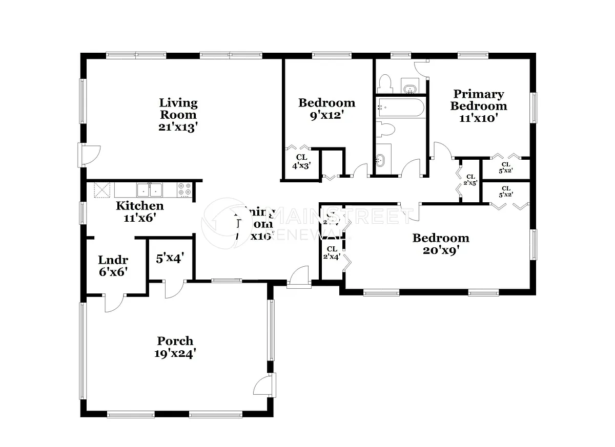 Floor Plan - 3019 Clay Cir