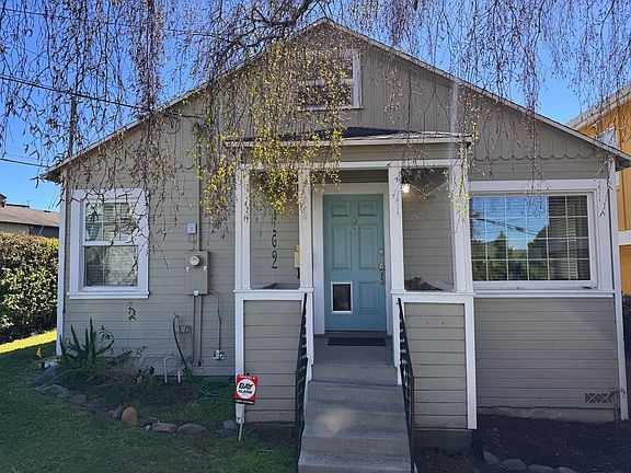 View of the house from the front gate.