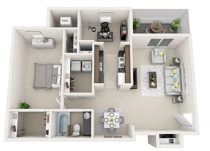 Floor plan 1B1B