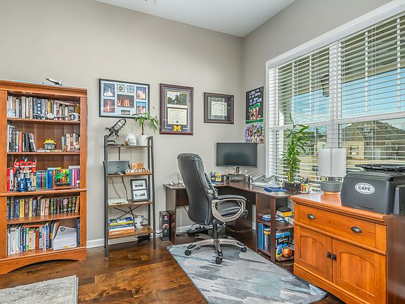Office with privacy pocket doors