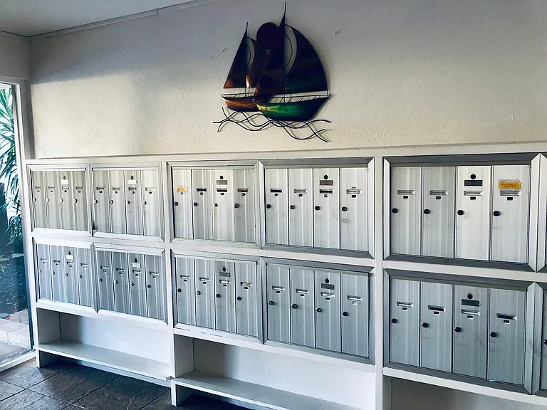 Mail Room in Lobby.