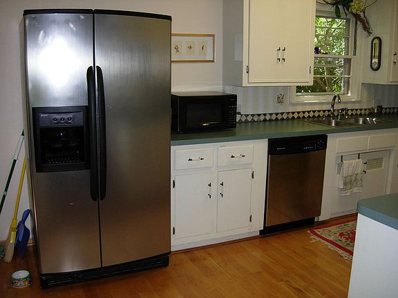 New stainless steel appliances are another feature of the kitchen.