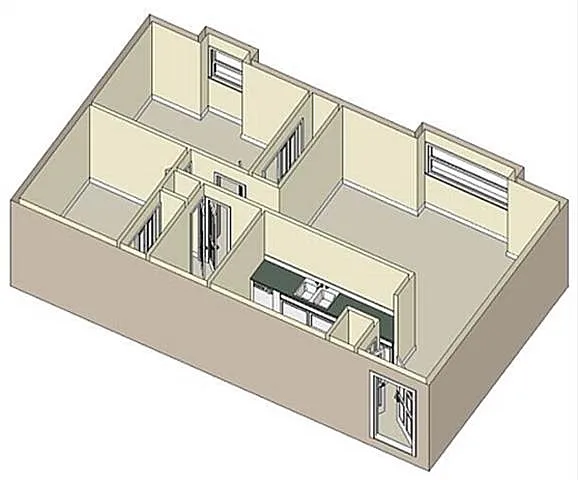 Floor plan Morgan - Two Bedroom