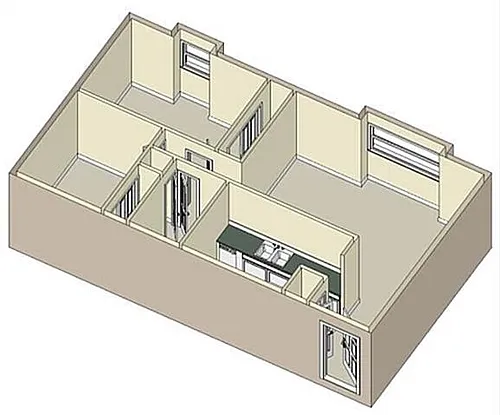 Floor plan Morgan - Two Bedroom