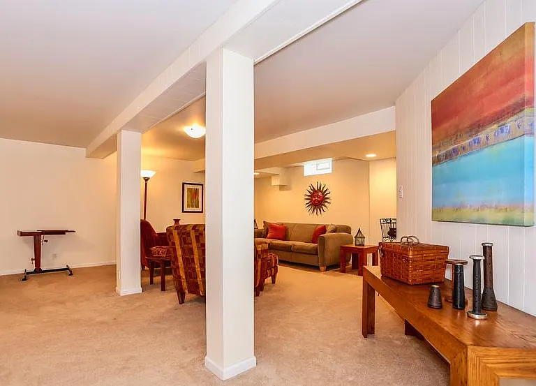 A spacious and quiet gathering place in the lower level.