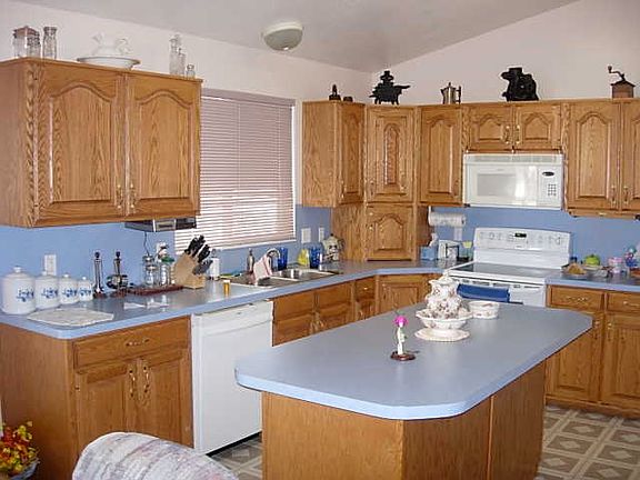 kitchen and island