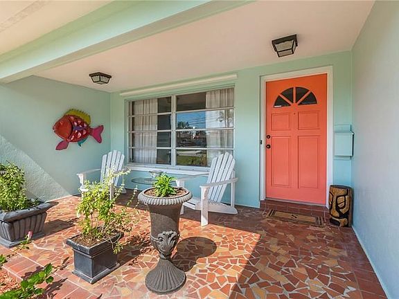 Front door freshly painted.