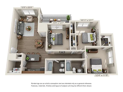 Floor plan 3 Bedroom