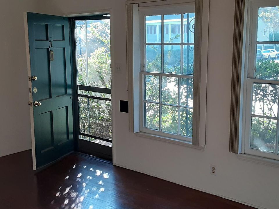 View of the front of building from the spacious Living Room