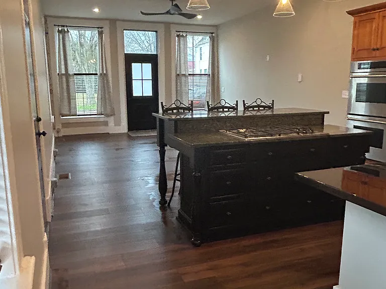 Oversized windows provide plenty of natural light.