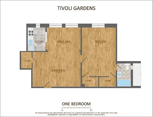 Floor plan 1 BDRM - A2A
