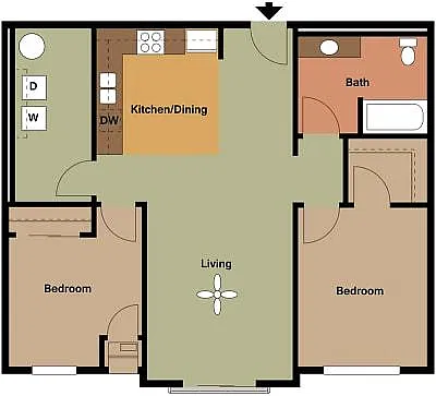 Floor plan 2 Bedroom