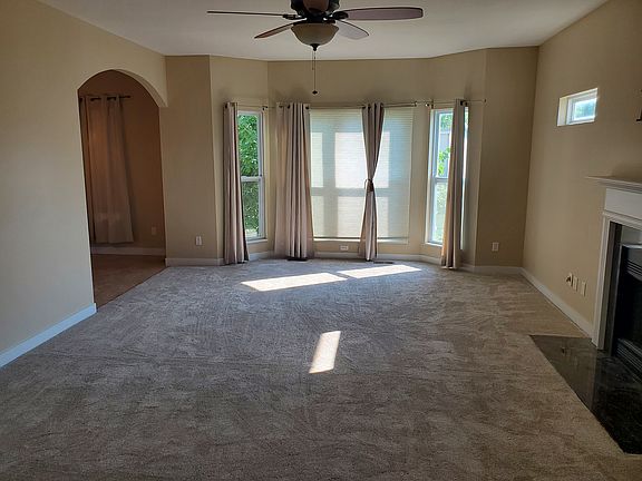 Living room with bay window