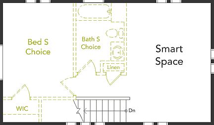 Rendering of Frieberger floorplan, 3rd floor