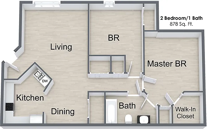 Floor plan Two Bedroom