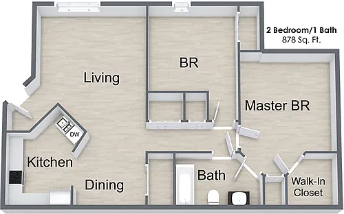 Floor plan Two Bedroom