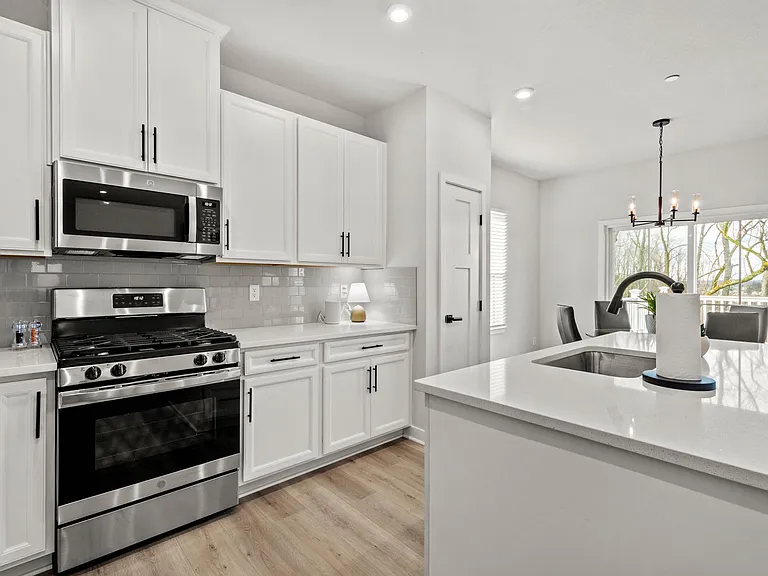 All new GE appliances including gas stove with built in microwave