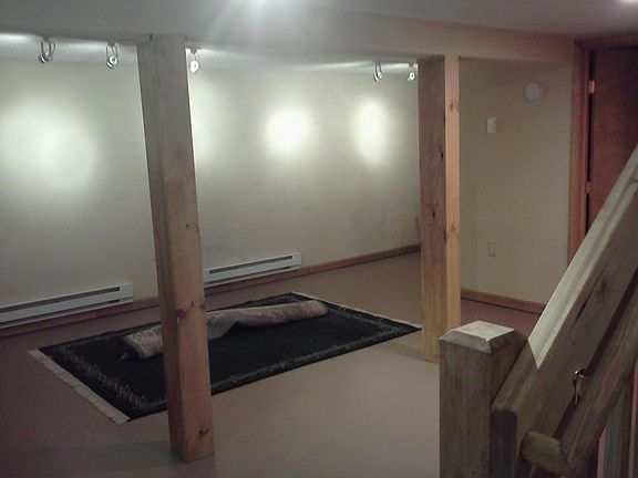 Open lower floor space