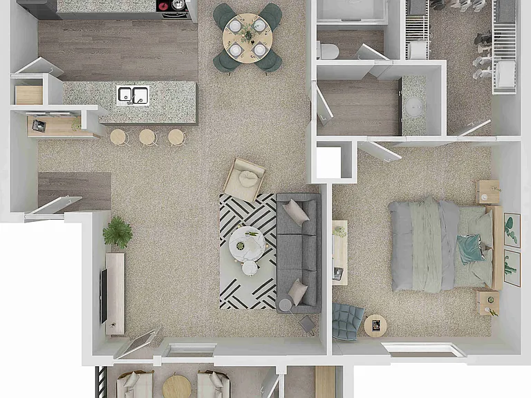 1 Bed - 1 Bath _ 640 sq. ft 1 Bed - 1 Bath _ 640 sq. ft