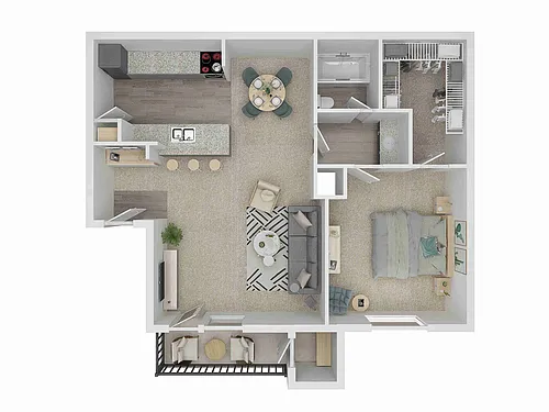 Floor plan 1X1-A