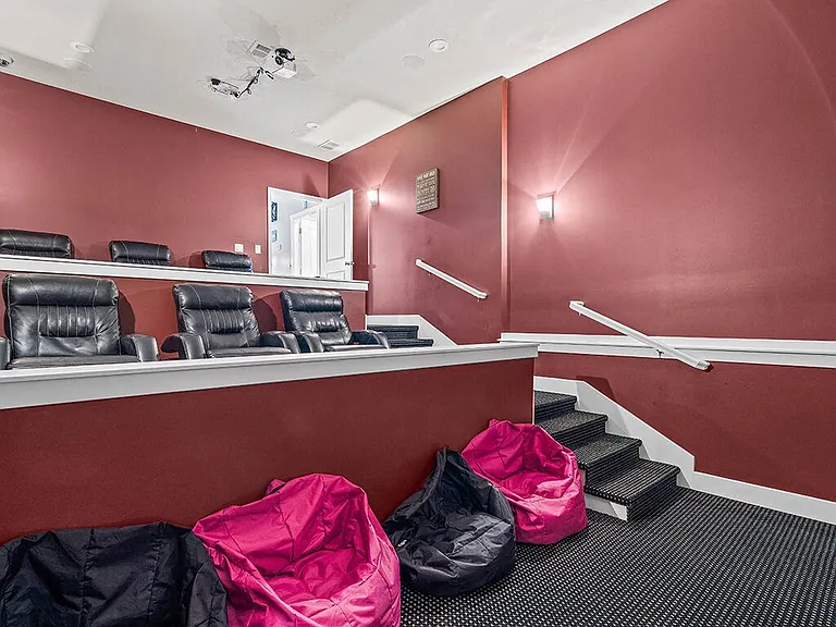 Resident Movie Theater with Tiered Seating and VIP Beanbags
