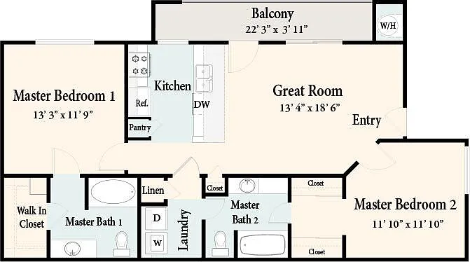 Floor plan Jamaica - Up