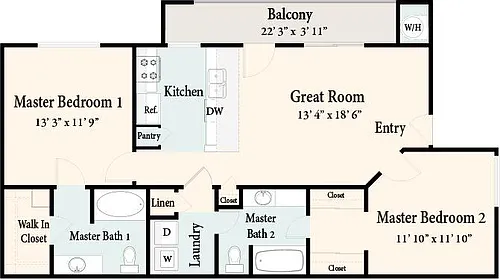 Floor plan Jamaica - Up