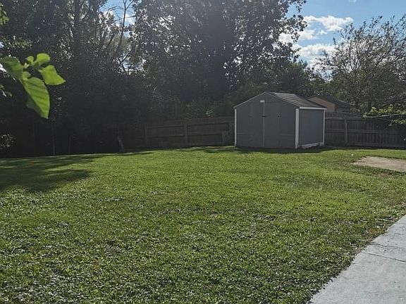 Big backyard with shed