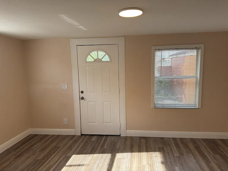 Bonus room- facing exterior back door
