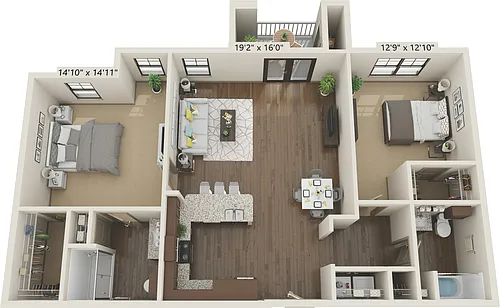Floor plan 2X2