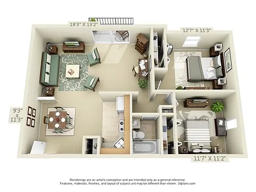 Floor plan Two Bedroom