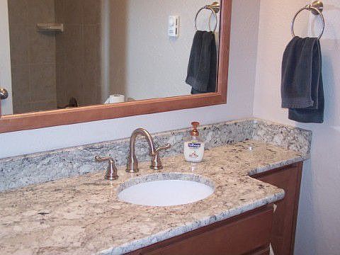 Beautiful slab granite vanity