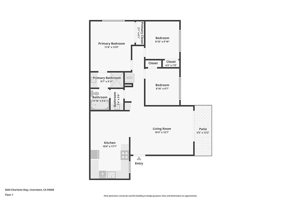 Floor plan 3x1.5-R1 | 3 Bed 1.5 Bath