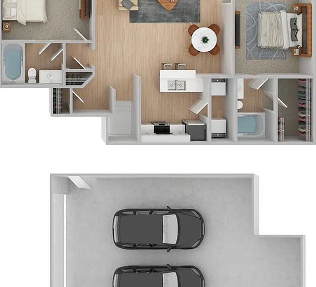 2 Bedroom | 2 Bath | 1122 SF | Renovated 2 Bedroom | 2 Bath | 1122 SF | Renovated