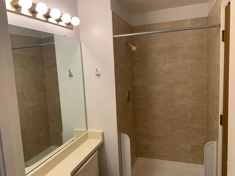New tile shower.