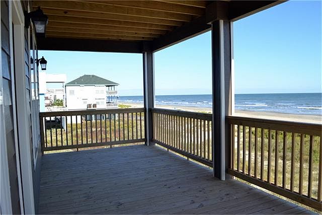 First floor covered deck with endless Gulf views.