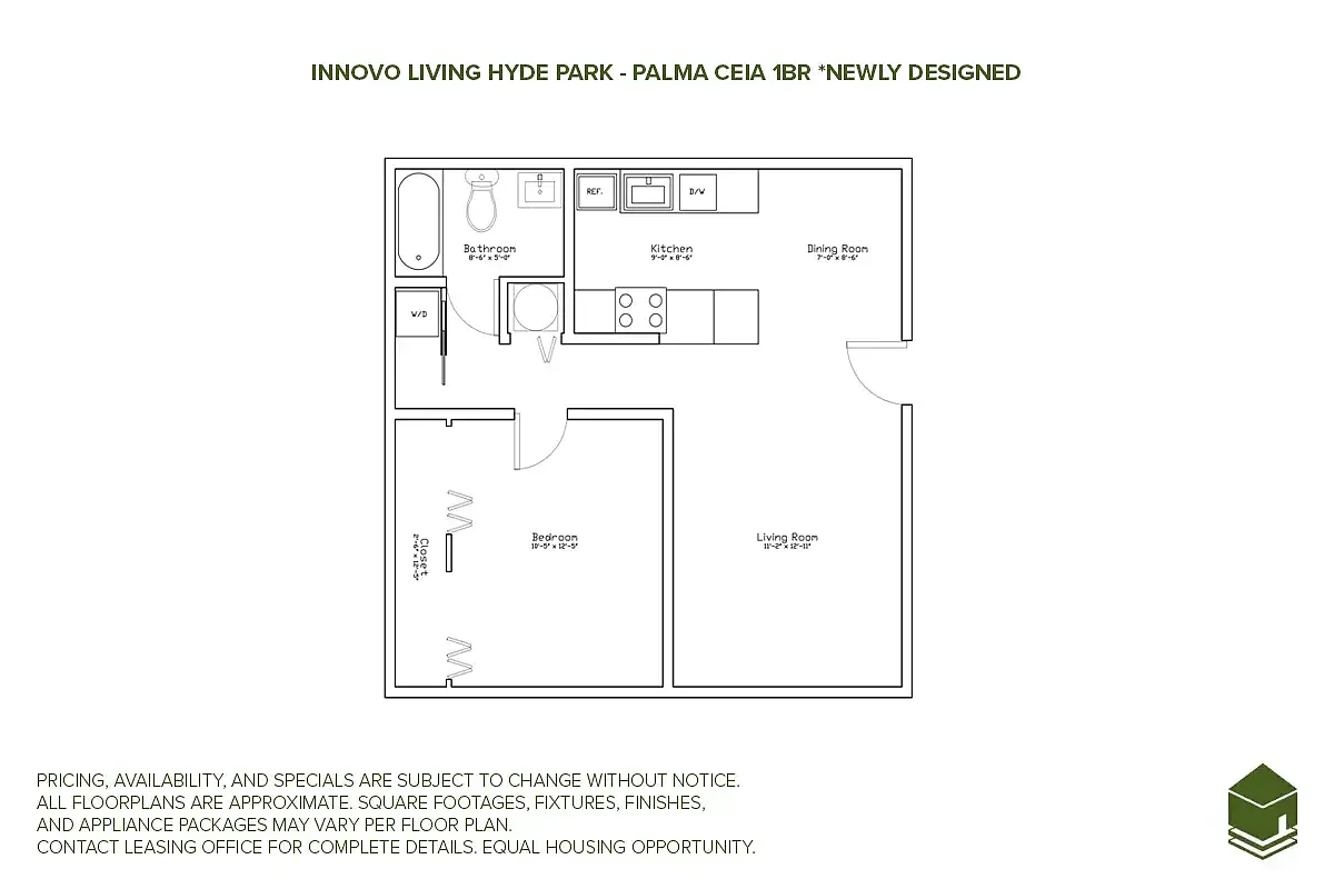 Floor plan Palma Ceia Designer 1 Bedroom