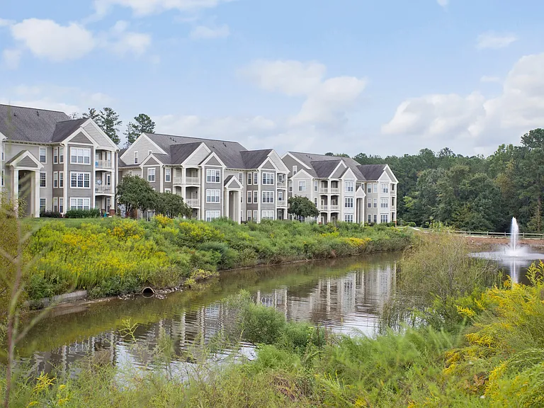 Exterior View with Pond