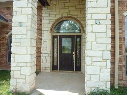 Leaded glass front door