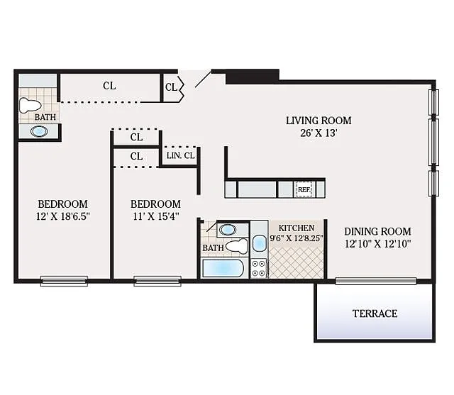 Floor plan Two Bedroom