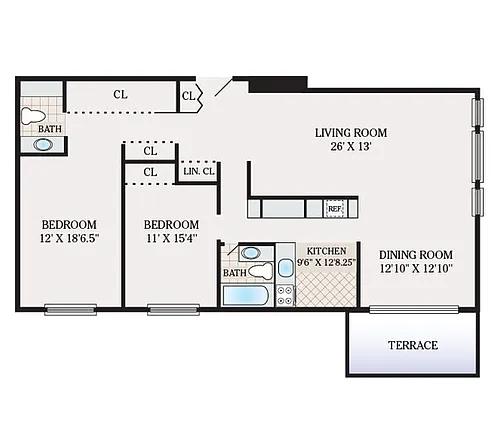 Floor plan Two Bedroom