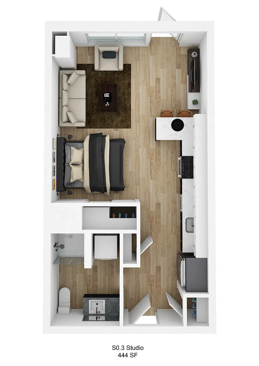 Floor plan Huron S0.3 (Studio)