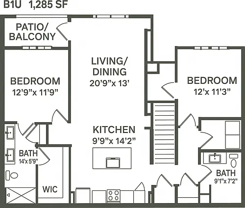 Floor plan B1U