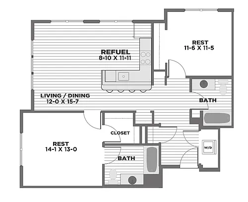 Floor plan mB2B Income Restricted