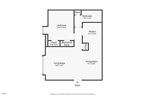 Floor plan 1 BD