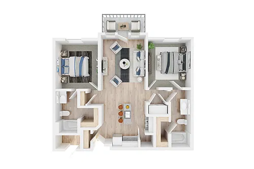 Floor plan The Olympian 2x2