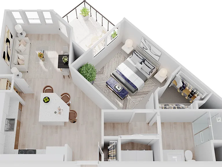 One Bedroom Apartment in Sherman, TX with a Large Balcony