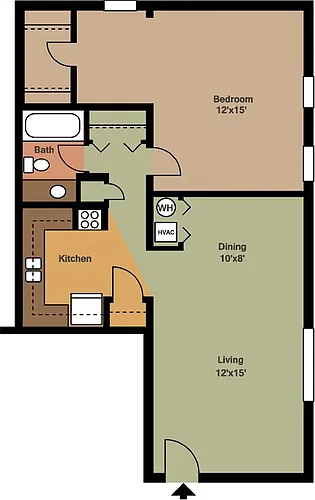 Floor plan 1 Bedroom FLAT
